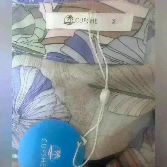 Cupshe Miramar Floral Halter Neck Midi Dress NWT Size M 💜 - Picture 7 of 8